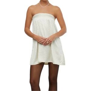 WeWoreWhat Rhinestone Strapless Mini Dress